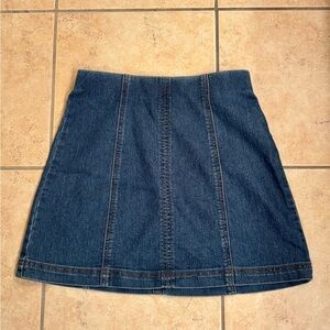 No Boundaries Dark Blue Denim Mini Skirt